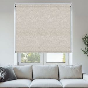 Crush Chateaux Grey Velvet Blackout Roller Blind