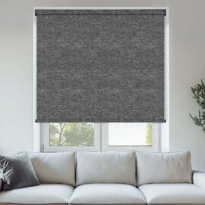 Crush London Slate Velvet Blackout Roller Blind