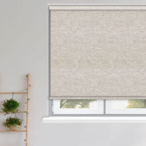 Crush Chateaux Grey Velvet Blackout Roller Blind