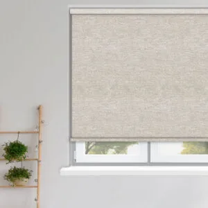 Crush Chateaux Grey Velvet Blackout Roller Blind