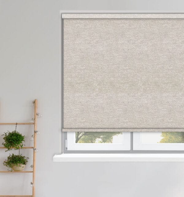 Crush Chateaux Grey Velvet Blackout Roller Blind