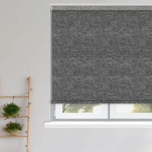 Crush London Slate Velvet Blackout Roller Blind