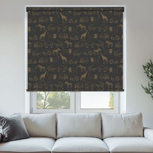 Night Safari Gold Blackout Roller Blind
