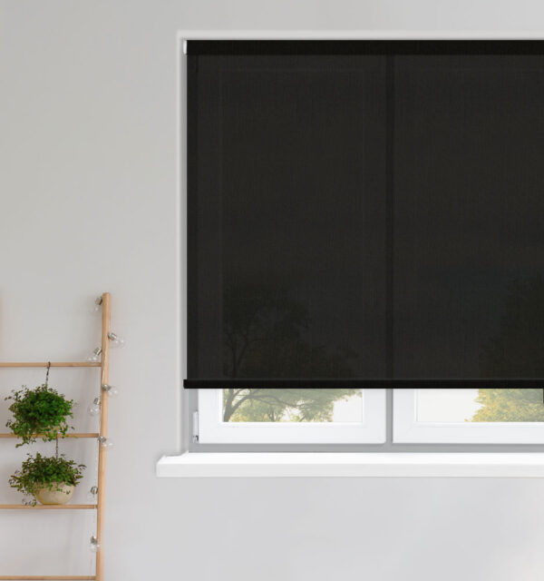 Perspective Black Iron Screen Roller Blind