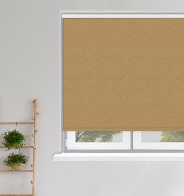 Shot Silk Champagne blackout roller blind