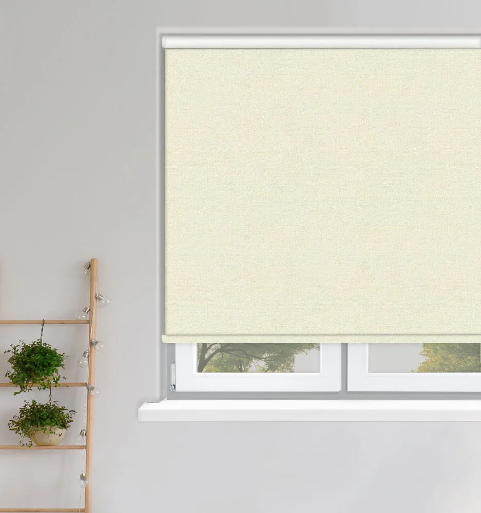 Shot Silk Ivory blackout roller blind