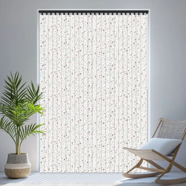 Cotton Flower Blush Vertical Blind