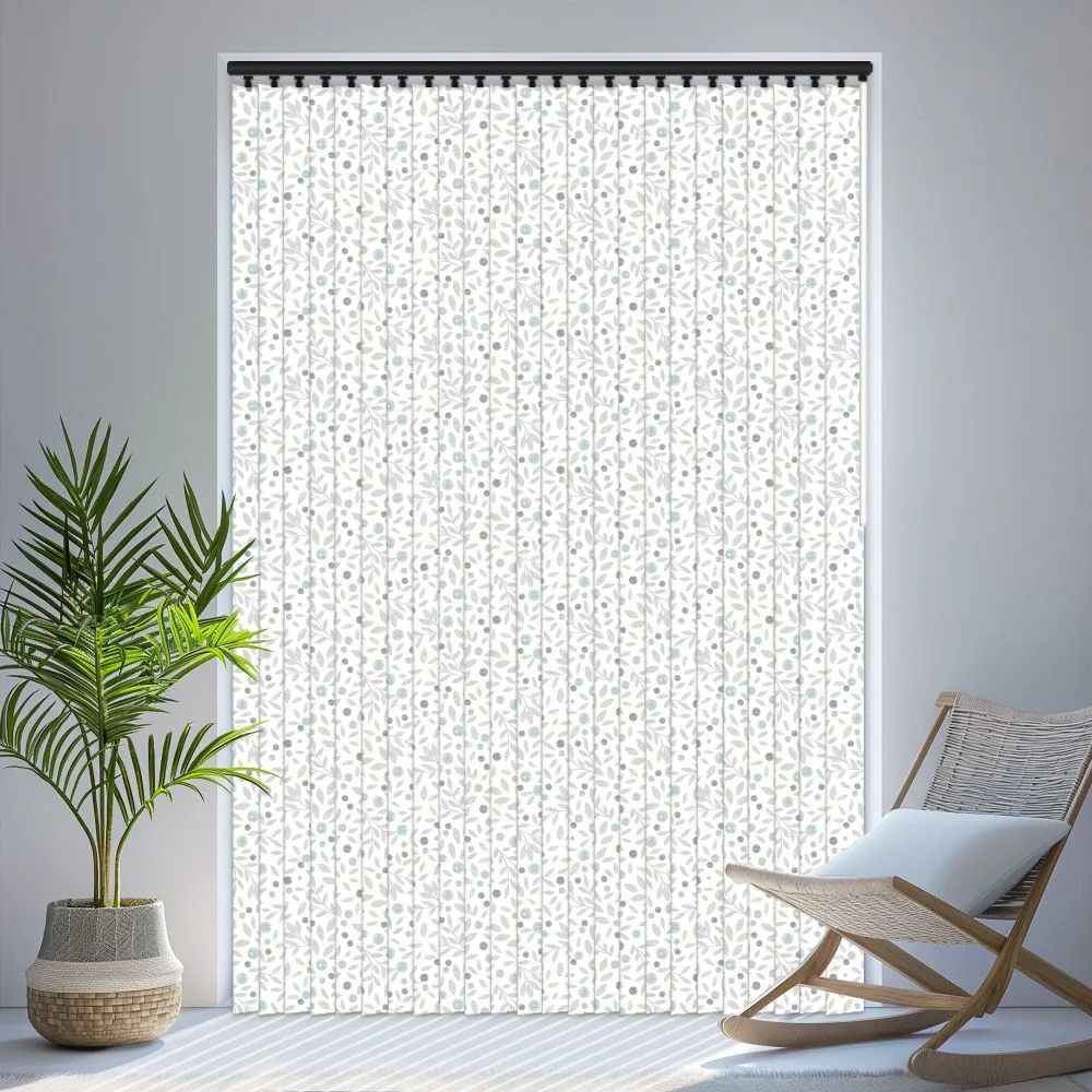 Cotton Flower Mineral Vertical Blind