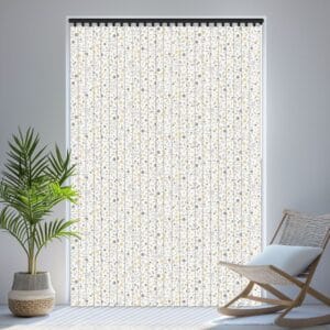 Cotton Flower Ochre Vertical Blind