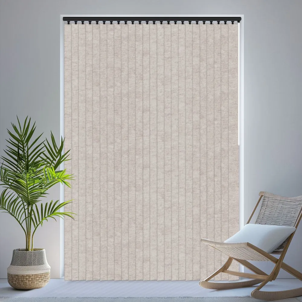 Crush Chateaux Grey Velvet Blackout Vertical Blind