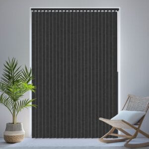 Crush London Slate Velvet Blackout Vertical Blind