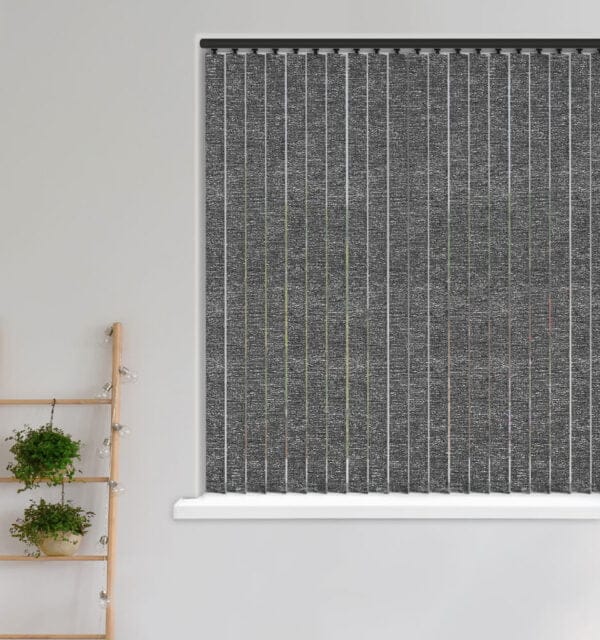 Crush London Slate Velvet Blackout Vertical Blind