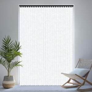 Romany White PVC Vertical Blind