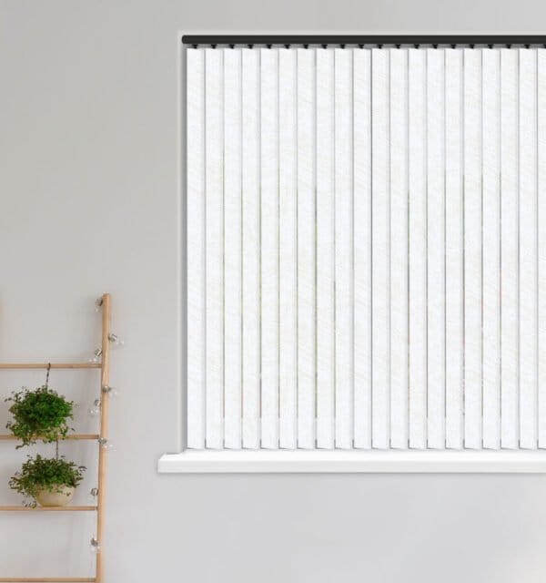 Romany White PVC Vertical Blind