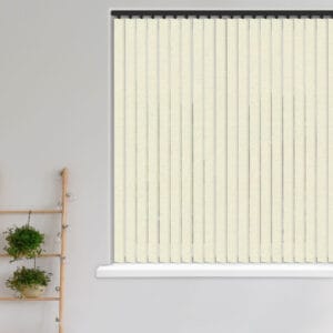 Shot Silk Ivory blackout vertical blind