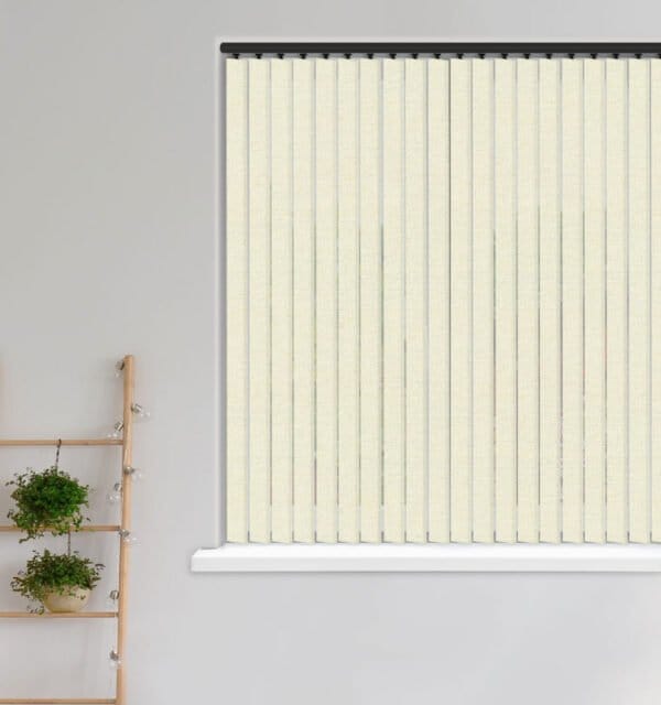 Shot Silk Ivory blackout vertical blind