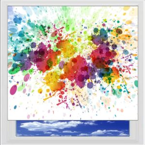 Abstract Splash Printed Photo Roller Blind