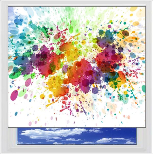 Abstract Splash Printed Photo Roller Blind