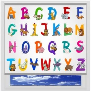 Alphabet Animals Colour Digitally Printed Photo Roller Blind