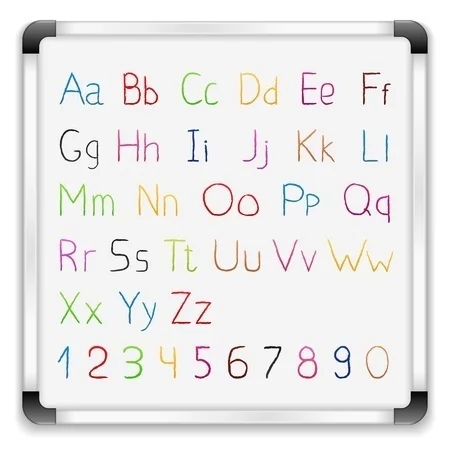 Alphabet On Whiteboard Digitally Printed Photo Roller Blind