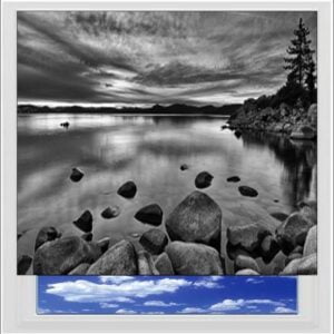 Black and White Lake Digitally Printed Photo Roller Blind