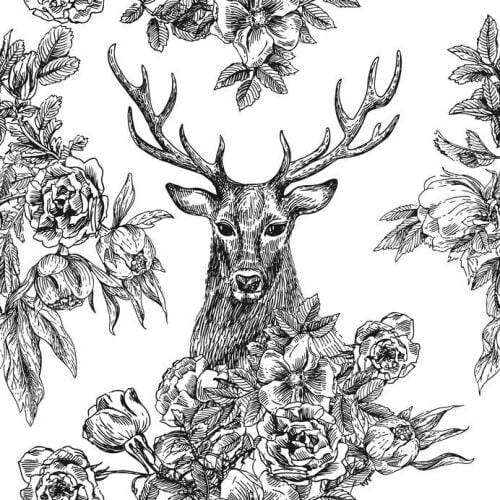 Boho Stags Head Digitally Printed Photo Roller Blind - Image 3
