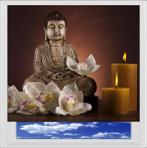 Buddha Digitally Printed Photo Roller Blind