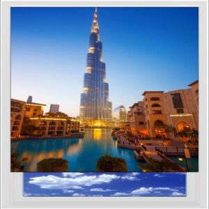 Burj Khalifa In Dubai Digitally Printed Photo Roller Blind