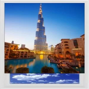 Burj Khalifa In Dubai Digitally Printed Photo Roller Blind