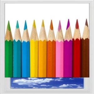 Colouring Pencils Digitally Printed Photo Roller Blind