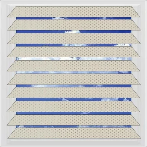 Cream Filtra perforated aluminium venetian blind - Image 2