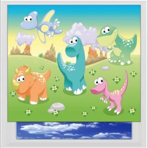 Cute Dinosaurs Digitally Printed Photo Roller Blind