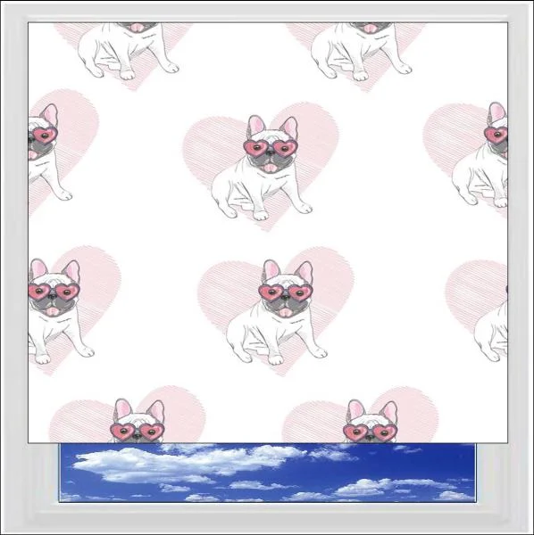 Cute Pug Dog Digitally Printed Photo Roller Blind