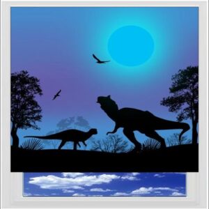 Dinosaurs Silhouettes Digitally Printed Photo Roller Blind