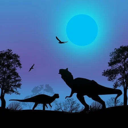 Dinosaurs Silhouettes Digitally Printed Photo Roller Blind - Image 2