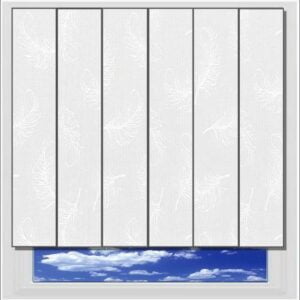 Flutter White vertical blind