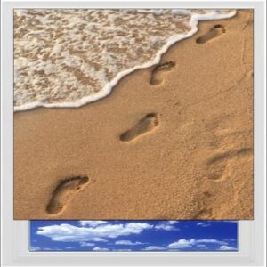 Footprints In The Sand Digitally Printed Photo Roller Blind
