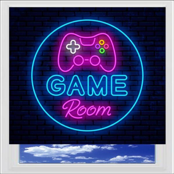 Game Room Digitally Printed Photo Roller Blind