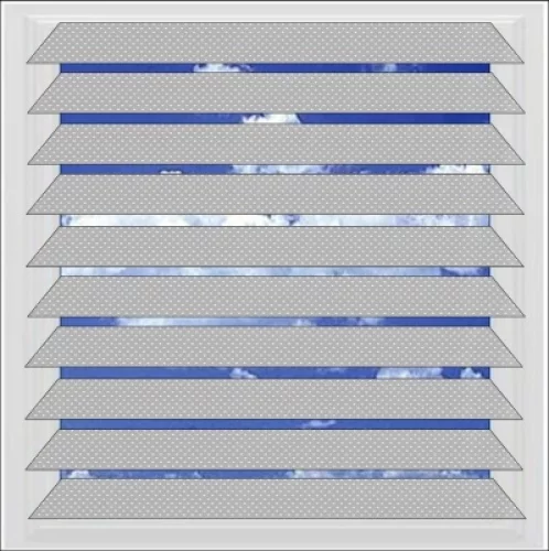 Grey Filtra perforated aluminium venetian blind - Image 2