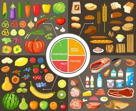 Healthy Food Diagram Digitally Printed Photo Roller Blind - Image 2