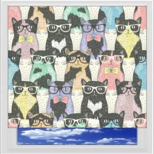 Hipster Cats Digitally Printed Photo Roller Blind