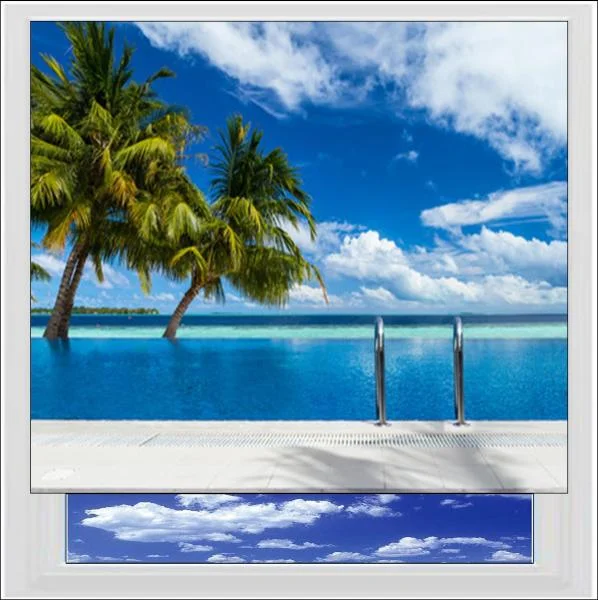 Infinity Pool Digitally Printed Photo Roller Blind