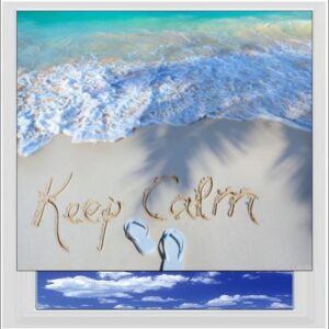 Keep Calm on the Beach Digitally Printed Photo Roller Blind