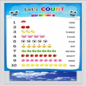 Lets Count Digitally Printed Photo Roller Blind