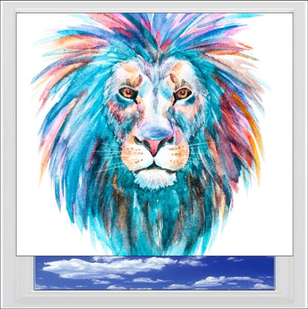 Lions Head Digitally Printed Photo Roller Blind