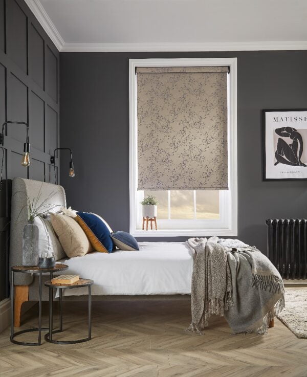 Collina Moonlight Mink blackout roller blind