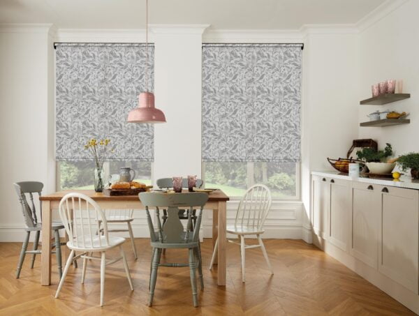 Folk Silver Roller Blind