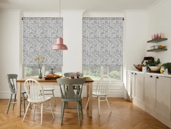 Folk Silver Roller Blind