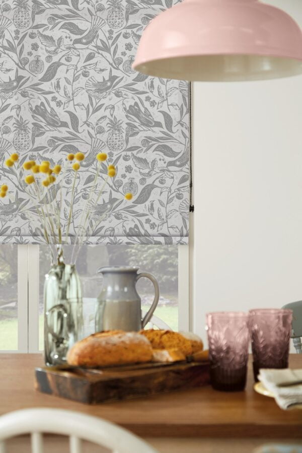 Folk Silver Roller Blind