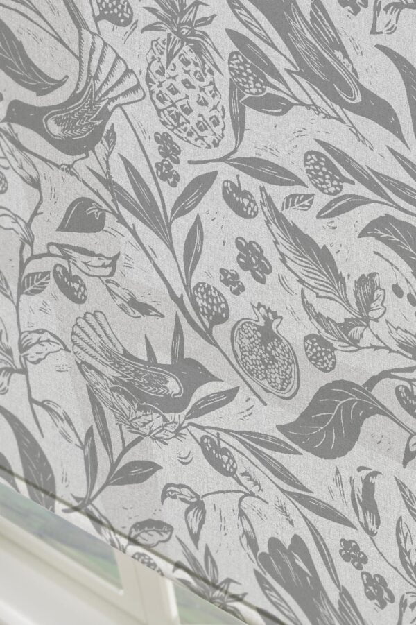 Folk Silver Roller Blind